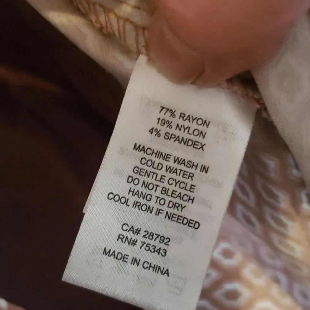 Adrienne Vittadini Brown/Tan Straight Leg Pants